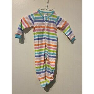 NWOT Gerber Onesies Brand Rainbow Stripe Sleeper - 6-9M